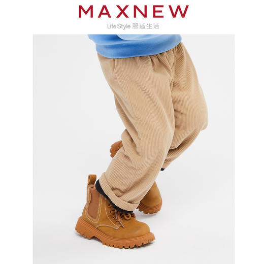 【门店同款】马恩MAXNEW童装秋冬男童灯芯绒长裤直筒加厚裤子时尚 商品图3