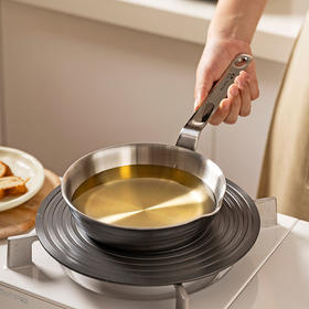 摩登主妇mototo熊猫平底锅煎饼煎蛋神器家用泼油锅316L不锈钢煎锅