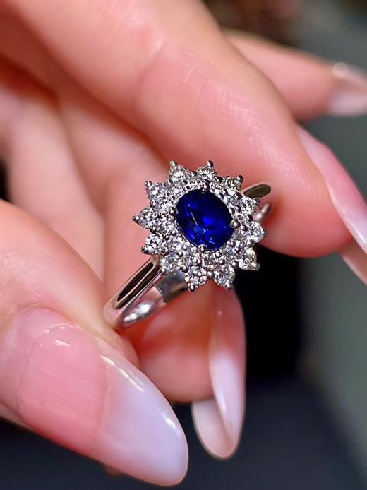 0.75ct刻面蓝宝石戒指 商品图3