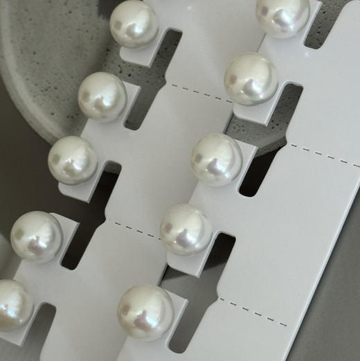 12-13mm 爱迪生珍珠 正圆 微瑕，生长痕迹 超美 925银针 商品图3