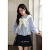 鹿向南「白调小诗」米白色法式花边减龄衬衫女秋新款小众长袖上衣L57238 商品缩略图3