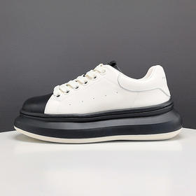 厚底小白鞋2025早秋新款休闲板鞋欧洲站时尚潮鞋百搭头层牛皮男鞋