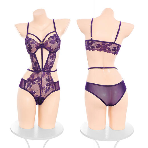 霏慕 花漾蕾丝风可开裆连体衣7036 商品图7