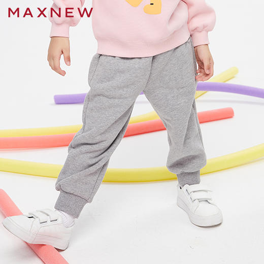 【门店同款】马恩MAXNEW童装秋冬女童加厚束脚卫裤运动冬季保暖纯 商品图3