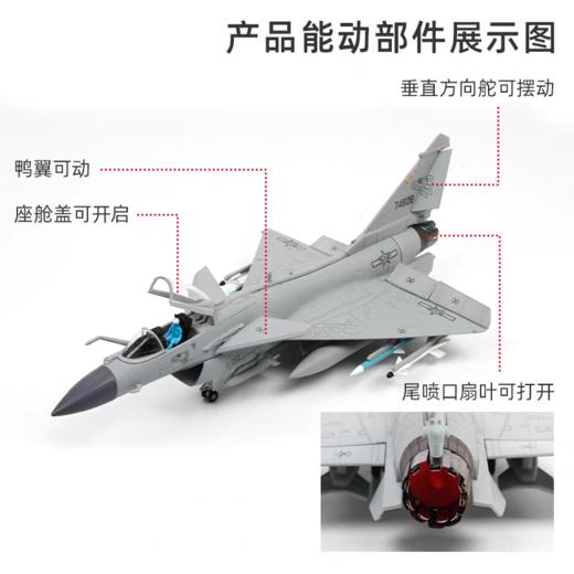FXQ【中航工业官方正品 长春航展、九三阅兵纪念品-新品重磅】特尔博 1:48歼10C云岭红鹰低可视涂装歼-10C飞机模型合金战斗机 商品图1