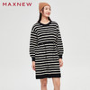 【门店同款】马恩MAXNEW女装连衣裙秋冬条纹连衣短裙圆领松紧腰内 商品缩略图2