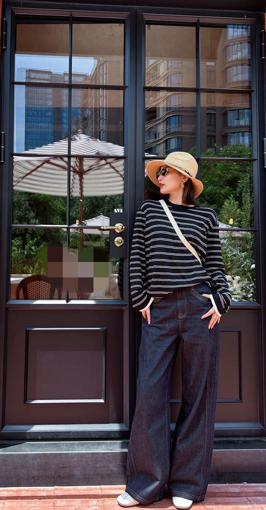 品牌订单新品桑蚕丝极细织羊毛条纹上衣 商品图9