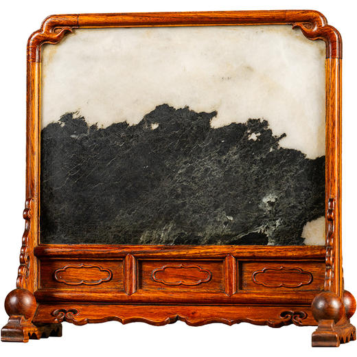 二十世纪	黄花梨镶云石案屏 商品图5