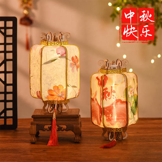 【中秋限定❗️儿童发光手提灯笼】传统与现代的多元文化融合，色彩鲜艳又有趣，手工diy亲子互动，让孩子每个中秋都充满美好回忆，新款儿童手工diy材料包，中秋节竹编小灯笼古风花灯L 商品图2