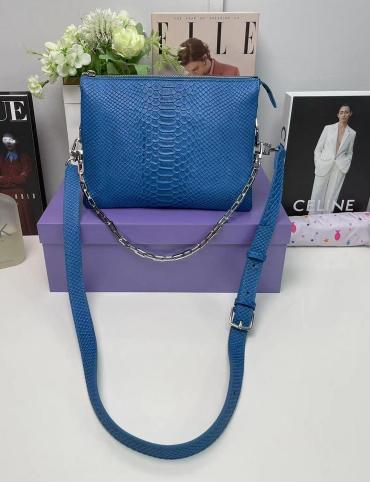 BQ080#牛皮压蛇纹链条包 商品图2