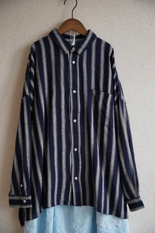 Antiquites ichi2色竖纹衬衫 商品图1