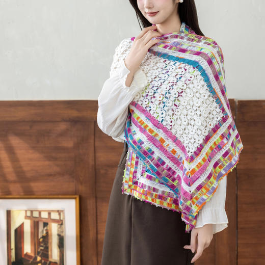 苏苏姐家四叶芳披肩手工DIY钩针纯棉蕾丝线毛线团自制材料包 商品图2