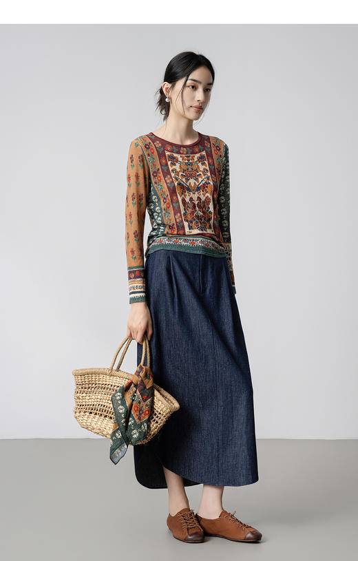 【林栖设计小店】【植物染】（现货）真丝丝巾草木染拓印2025秋季新款桑蚕丝方巾女2953047 商品图1