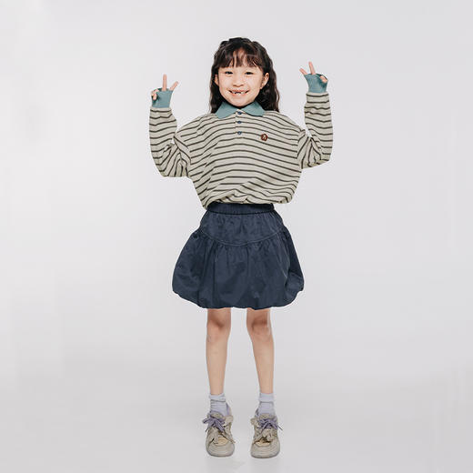 【秋上新】ACMEITEM爱棵米-女士翻领条纹T恤GAG2240372E 商品图3