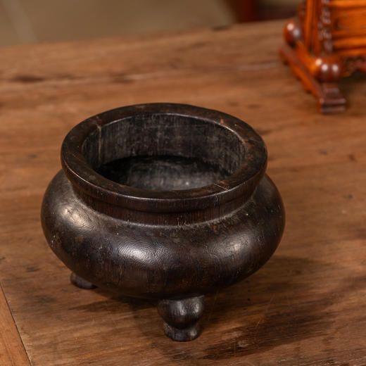 清	木雕三足鬲式炉 商品图2