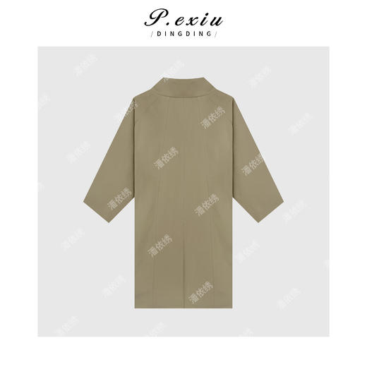 PanYiXiu/潘依绣【伦敦腔调】极简风廓形小立领中长款风衣WH00379 商品图2