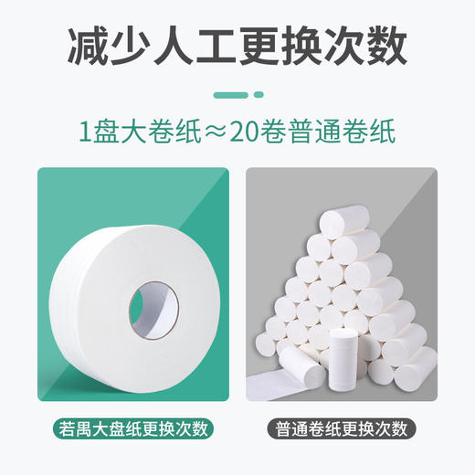 若禺大卷纸大盘纸原生木浆卫生纸两层平纹韧性珍宝纸1*12卷RZ004 商品图1