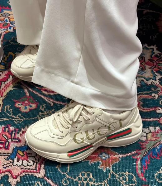 男女同款自留GU里外全皮字母增高老爹鞋 商品图0