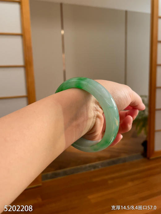 宽版飘翠手镯【5202208】圈口57.0~具体价格微信咨询 商品图7
