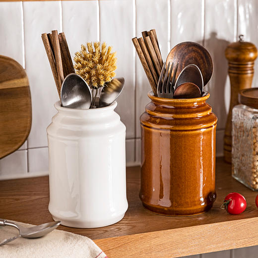 摩登主妇日式陶瓷筷子收纳盒家用高档新款餐具筷子筒筷笼子筷子桶 商品图0