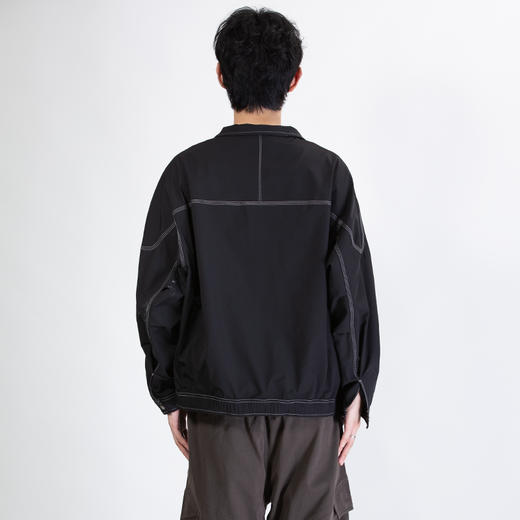 DRONKOO 2025 立领左胸鱼形金属标明线装饰中厚夹克 商品图4