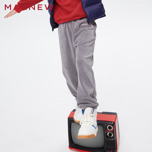 【门店同款】马恩MAXNEW童装秋冬男童奥粒绒针织长裤加厚束脚卫裤 商品图0