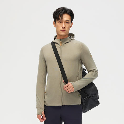 北极狐 男士绵羊毛抓绒外套25秋冬户外保暖连帽羊毛开衫082521026 商品图2