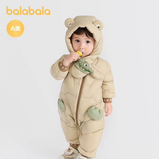 【商场同款】巴拉巴拉童装宝宝连体衣羽绒服冬装外出抱衣时尚萌趣 商品图2