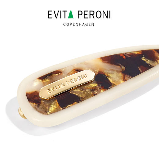 品牌直发 Evita “浮光璨影”系列一字夹 流沙杏/ 炫金棕 商品图2
