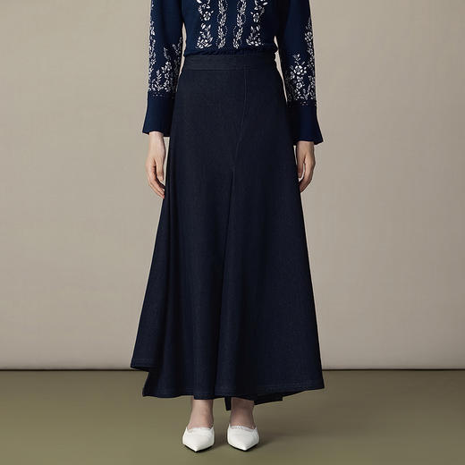 【林栖设计小店】（现货）优雅半身裙不规则百搭气质宽松显瘦2025秋冬新款裙子女1954011 商品图8