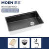 摩恩（MOEN）爵仕抗油枪灰色水槽大单槽304不锈钢洗菜盆厨房台下盆SK6 SK63833DB+SKA37 商品缩略图1