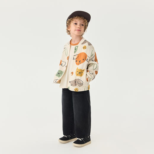 马克珍妮男童挺括有型直筒牛仔裤2025年秋装新款551309 商品图3