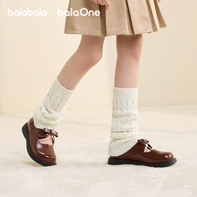 巴拉巴拉balaOne儿童袜子秋冬女童袜套中大童含羊毛堆堆袜套绞花