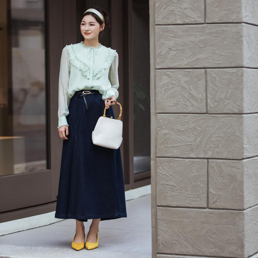 【林栖设计小店】（现货）优雅半身裙不规则百搭气质宽松显瘦2025秋冬新款裙子女1954011 商品图1