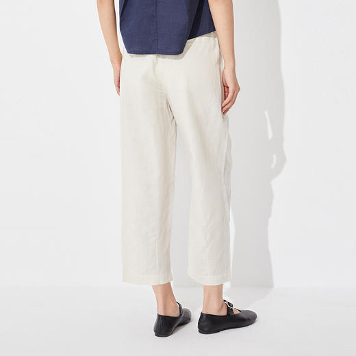 【门店同款】马恩MAXNEW女装2025夏季新款棉麻锥形裤百搭九分裤 商品图4