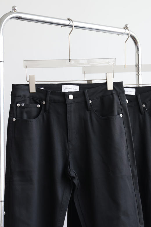 西K 秋季新款 黑色棉弹混纺 小直筒牛仔长裤 NZK245 商品图3