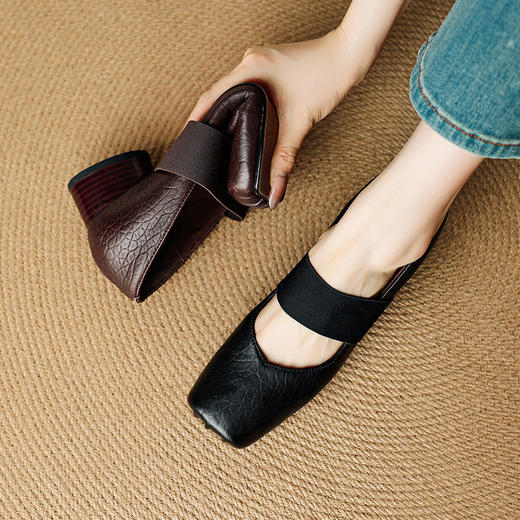 【预售5天】秋冬～复古法式方头浅口芭蕾舞超软时装单鞋NJMK&K1731 商品图3