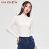 【门店同款】马恩MAXNEW女装素色长袖T恤秋冬高领内搭上衣纯色保 商品缩略图0