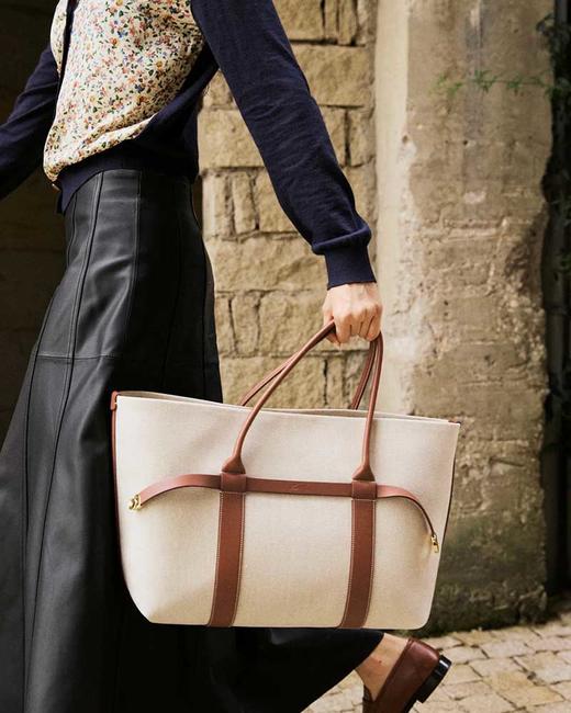 单品包邮 现货 THS-无 lp家大牛工厂 Ghiera Shopper 小号手袋 牛皮款/帆布款 4色 CQ1412 商品图3