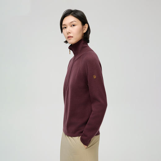 北极狐 女士羊毛混纺针织衫 25秋冬保暖美利奴羊毛毛衣 14600257 商品图2