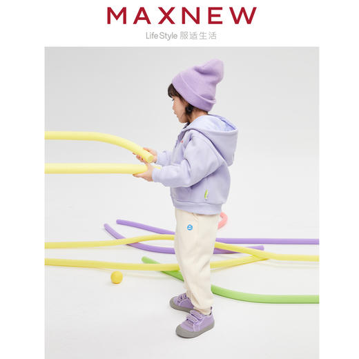 【门店同款】马恩MAXNEW童装秋冬女小童茄克外套可爱休闲连帽开衫 商品图3