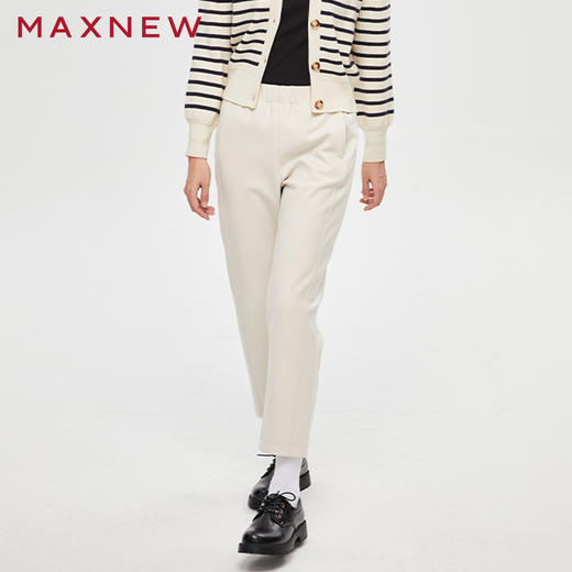【门店同款】马恩MAXNEW女装秋冬新款针织长裤直筒裤休闲百搭宽松 商品图2