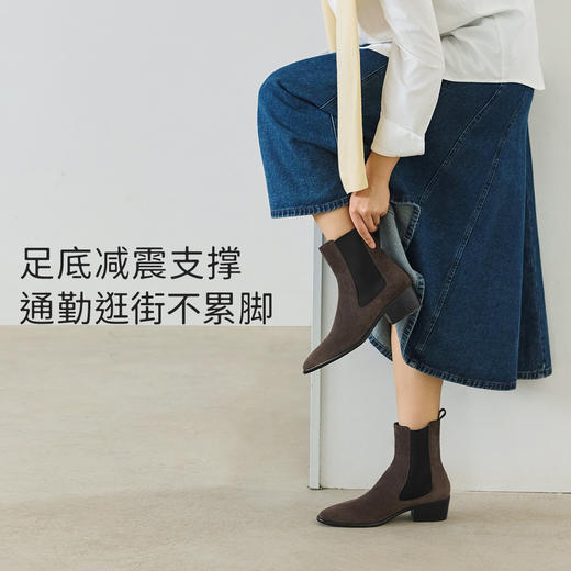 7or9短靴秋冬靴子复古切尔西通勤靴核桃 商品图3
