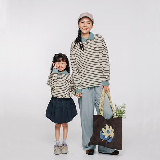 【秋上新】ACMEITEM爱棵米-女士翻领条纹T恤GAG2240372E 商品图2