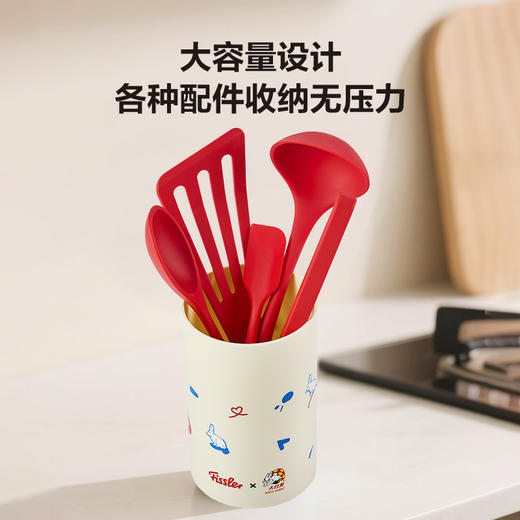 【IP联名】大白兔IP联名乐彩系列厨房小工具汤勺刮刀铲蝴蝶铲食物夹收纳桶 商品图1