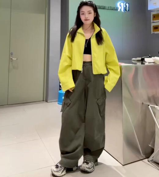 ZC半松紧腰个性口袋弯刀阔腿裤50712 秋季 012183033053 商品图0