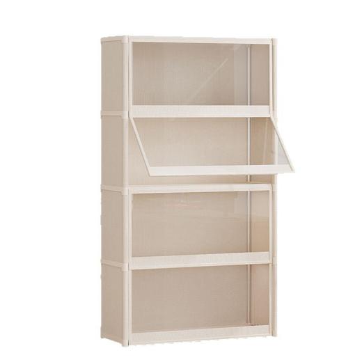 收纳柜储物柜落地客厅靠墙家用玩具柜子书架透明防尘衣柜出租房用 商品图4