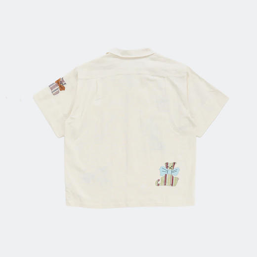 Story mfg GREETINGS SHIRT 男女款手工刺绣拼贴宽松短袖衬衫 商品图4