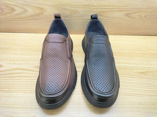 豪行2023夏季新款13283317真皮商务休闲男鞋凉鞋透气皮鞋 商品图3