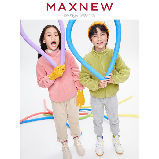 【门店同款】马恩MAXNEW童装秋冬款男女儿童摇粒绒茄克保暖上衣外 商品图0